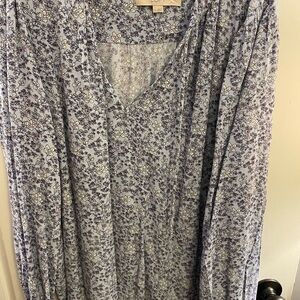 LOFT long sleeve blouse V neck